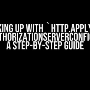 Breaking Up with `http.apply(new OAuth2AuthorizationServerConfigurer())`: A Step-by-Step Guide